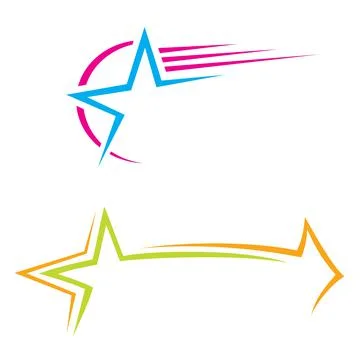 Star icons set Stock Illustration