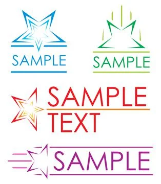 Star icons set Stock Illustration