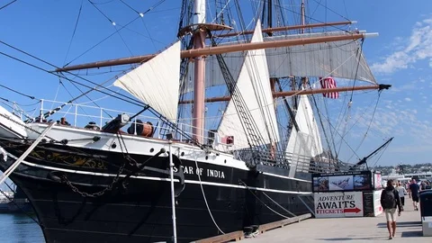 Star of India ship Stock Footage 79176284