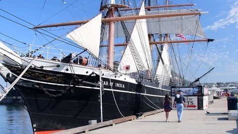 Star of India ship 스톡 동영상 79177821