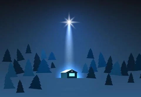 Star indicates blue sky Stock Illustration