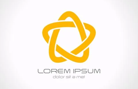 Star infinite loop abstract logo design template. cycle vector icon. Stock Illustration