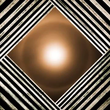 Star inside a square-shaped white wooden building Stock Photos