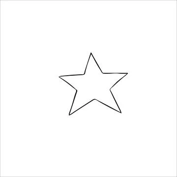 Star Isolated Flat Web Mobile Icon Vector Sign Symbol Button Element Silhouet Stock Illustration