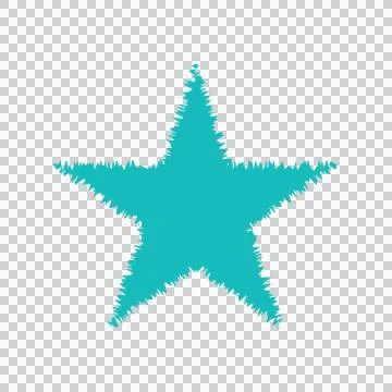 Star With Jagged Rough Edges black white shape geometry Stock Illustration