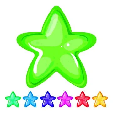 Star jelly candy cartoon vector graphic Stock Illustration