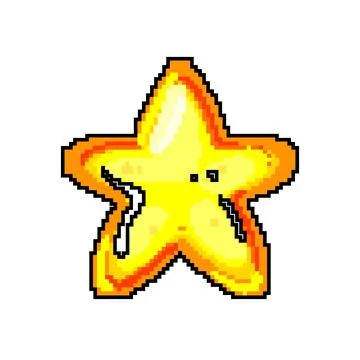 Star jelly candy game pixel art vector illustration Illustrazione stock