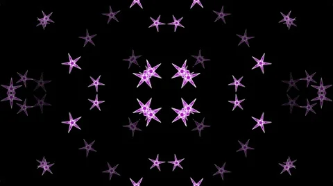 Star Kaleidoscope Loop Stock Footage 43793616