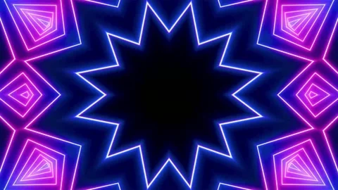 Star Kaleidoscope sequence patterns. 4k Abstract motion graphics background. Stock Footage 224011749