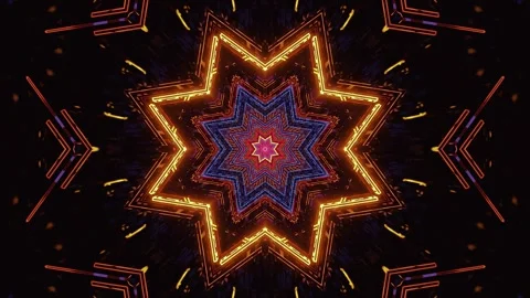 Star Kaleidoscope VJ Loop 動画素材 292292444