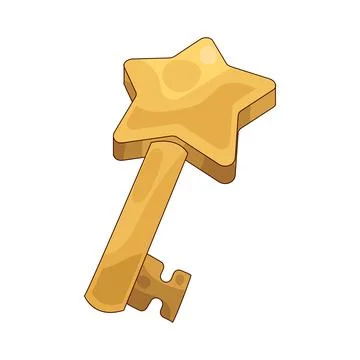 Star Key illustration Illustrazione stock