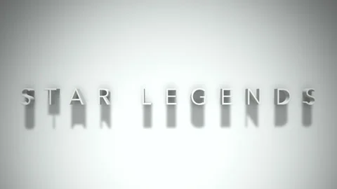 Star legends 3D title animation with shadows on a white background Stock Footage 297904520