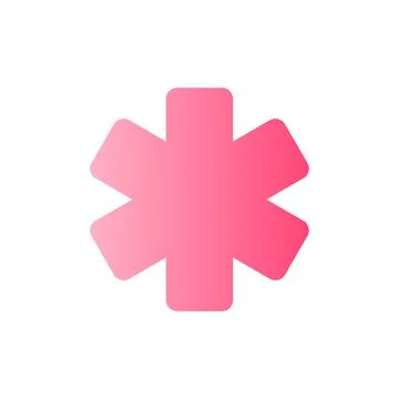 Star of life flat gradient two-color ui icon Illustrazione stock