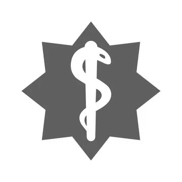 Star Of Life icon / gray vector graphics Stock Illustration