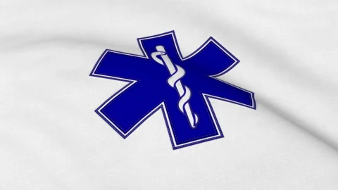 Star of Life Symbol Loop Stock Footage 136347171