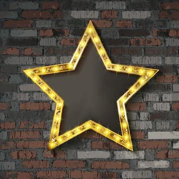 Star with light bulbs Stock Illustration