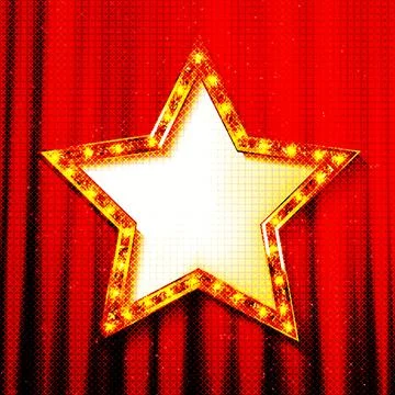 Star with light bulbs Stock Illustration