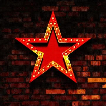 A star with light bulbs Stock Illustration