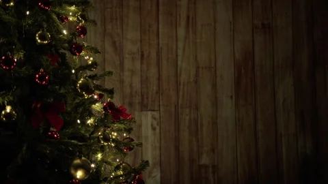 Star light on a Christmas tree Stock Footage 255026597