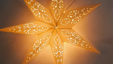Star light decoration on the wall Stock Footage 120465446