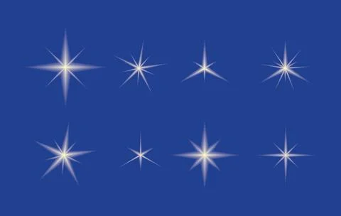 Star Light Effect Collection EPS Vector Stock Illustration