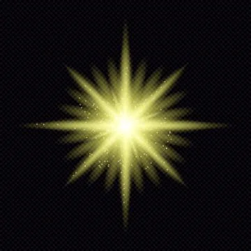 Star light effect.  Transparent star sunlight special lens flare light effect Stock Illustration