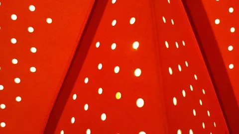 Star Light from red color casing Stockbeeldmateriaal 202249124