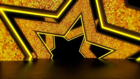 Star Lights Background with star led lights tunnel Stock Illustration