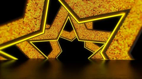 Star Lights Background with star led lights tunnel Stock Illustration