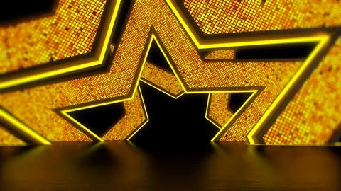 Star Lights Background with star led lights tunnel Stock Illustration