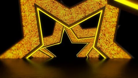 Star Lights Background with star led lights tunnel Stock Illustration