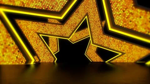 Star Lights Background with star led lights tunnel and copyspace for decorate Stock Illustration