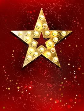 Star with lights Stock Illustration