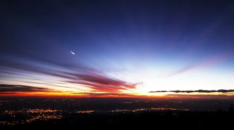 Star lights should leave traces of cities. Time Lapse. 4K 스톡 동영상 34756071
