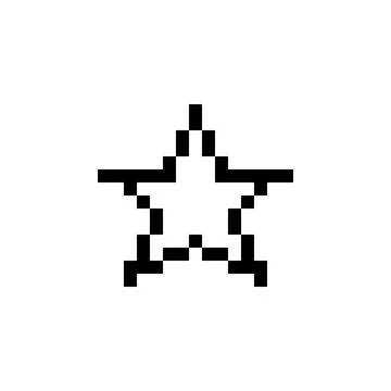 Star Line Art Pixel Stock-Illustration