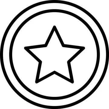 Star Line Icon Design Stock Illustration