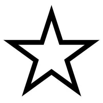 Star line icon vector illustration isolated on white background Illustrazione stock