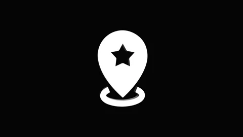 Star location 3d pin map rotating animation spinning in background 스톡 동영상 313492563