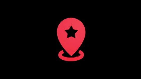 Star location 3d pin map rotating animation spinning in background Stock-Footage 313492603