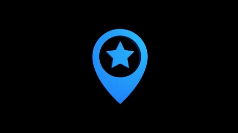 Star location 3d pin map rotating animation spinning in background Stock Footage 313513906
