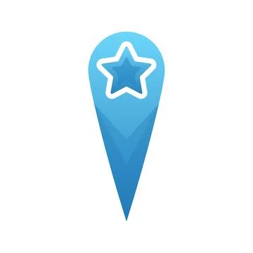 Star location logo element design template icon Stock Illustration