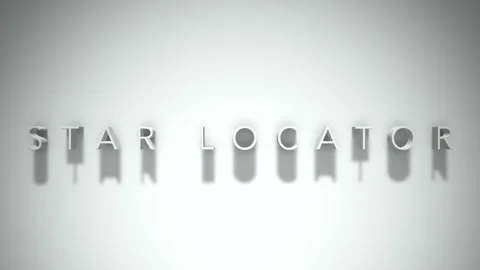 Star locator 3D title animation with shadows on a white background Vídeo Stock 297904272