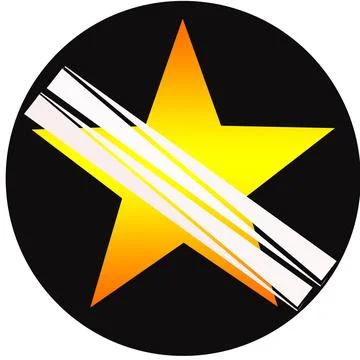 The star logo can be used as an elegant trademark Stock Illustration