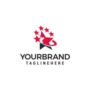 Star logo Design Template Illustrazione stock