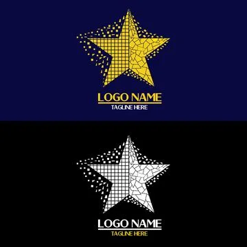 Star logo, simple and modern unique design logo Stock Illustration
