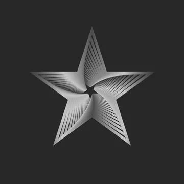 Star logo spiral perspective pattern with twisting, mystic portal fractal s.. 스톡 일러스트