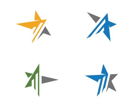 Star Logo Template vector icon Illustrazione stock