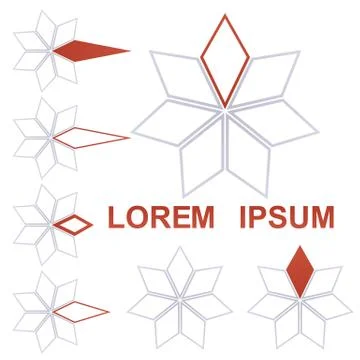 Star logo vector design set Иллюстрация