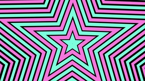 Star loop geometric colorful expanding shape background neon Video stock 57629099