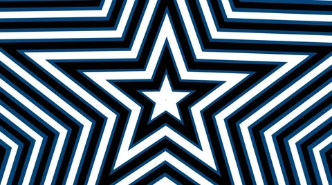 Star loop geometric colorful expanding shape background black white blue Stockbeeldmateriaal 57631279